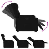 Stand up Massage Recliner Chair Black Fabric - Close-Up Angle