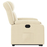 Stand up Massage Recliner Chair Cream Fabric - Extra Image