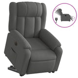 Electric Stand up Recliner Chair Dark Grey Fabric