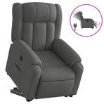 Electric Stand up Recliner Chair Dark Grey Fabric