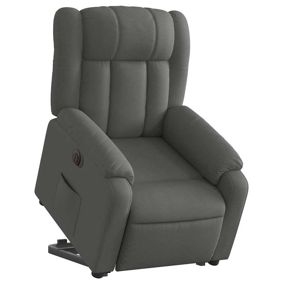 Electric Stand up Recliner Chair Dark Grey Fabric