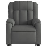 Electric Stand up Recliner Chair Dark Grey Fabric - Low Angle