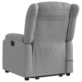 Electric Stand up Massage Recliner Chair Light Grey Fabric - 45-Degree Angle