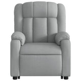 Electric Stand up Massage Recliner Chair Light Grey Fabric - Extra Image