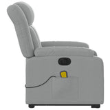 Electric Stand up Massage Recliner Chair Light Grey Fabric - Extra Image