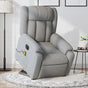 Electric Stand up Massage Recliner Chair Light Grey Fabric