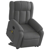 Electric Stand up Massage Recliner Chair Dark Grey Fabric