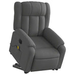 Electric Stand up Massage Recliner Chair Dark Grey Fabric