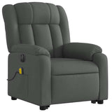 Electric Stand up Massage Recliner Chair Dark Grey Fabric - Top-Down View