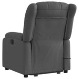 Electric Stand up Massage Recliner Chair Dark Grey Fabric - 45-Degree Angle