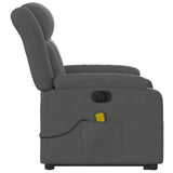 Electric Stand up Massage Recliner Chair Dark Grey Fabric