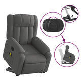 Electric Stand up Massage Recliner Chair Dark Grey Fabric