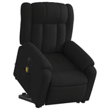 Electric Stand up Massage Recliner Chair Black Fabric - Side View