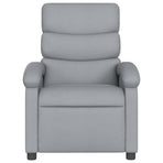 Massage Recliner Chair Light Grey Fabric