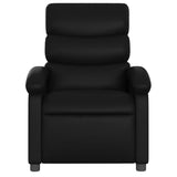 Massage Recliner Chair Black Faux Leather - Top-Down View