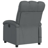 Massage Recliner Chair Dark Grey Fabric - Rear View