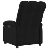 Massage Recliner Chair Black Fabric - Rear View
