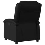 Recliner Chair Black Faux Leather - Side View