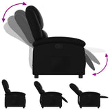 Recliner Chair Black Faux Leather - Top-Down View