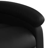 Recliner Chair Black Faux Leather - Low Angle
