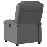 Massage Recliner Chair Grey Faux Leather - Top-Down View