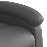 Massage Recliner Chair Grey Faux Leather - Extra Image