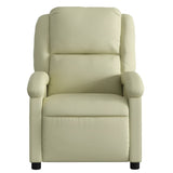 Recliner Chair Cream Real Leather - Rear View