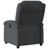 Massage Recliner Chair Black Real Leather - Top-Down View