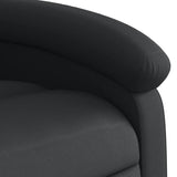 Massage Recliner Chair Black Real Leather - Extra Image