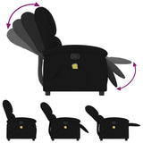 Massage Recliner Chair Black Velvet - 45-Degree Angle