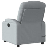 Massage Recliner Chair Light Grey Fabric - Top-Down View