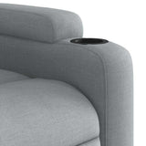 Massage Recliner Chair Light Grey Fabric - Extra Image