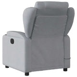 Massage Recliner Chair Light Grey Fabric - Top-Down View