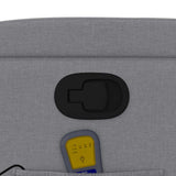 Massage Recliner Chair Light Grey Fabric - Extra Image