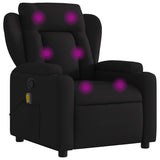 Massage Recliner Chair Black Fabric - Front View