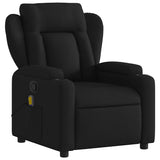 Massage Recliner Chair Black Fabric - Side View