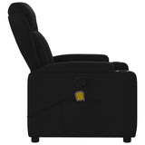 Massage Recliner Chair Black Fabric - Close-Up Angle