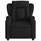 Massage Recliner Chair Black Fabric - Low Angle