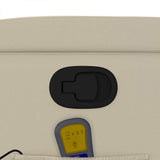 Massage Recliner Chair Cream Faux Leather - Extra Image