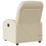 Massage Recliner Chair Cream Fabric - Top-Down View