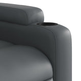 Massage Recliner Chair Grey Faux Leather