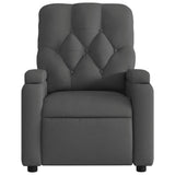 Massage Recliner Chair Dark Grey Fabric - Close-Up Angle