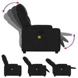 Massage Recliner Chair Black Faux Leather - 45-Degree Angle