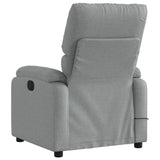Massage Recliner Chair Light Grey Fabric - Top-Down View