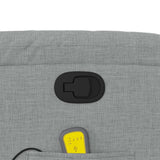 Massage Recliner Chair Light Grey Fabric - Extra Image