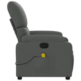Massage Recliner Chair Dark Grey Fabric - Low Angle