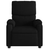 Massage Recliner Chair Black Fabric - Close-Up Angle