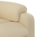Massage Recliner Chair Cream Fabric - Extra Image