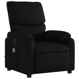 Massage Recliner Chair Black Faux Leather - Side View