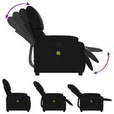 Massage Recliner Chair Black Faux Leather - 45-Degree Angle